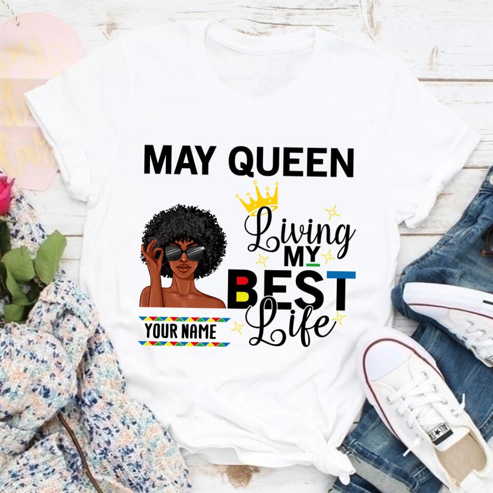 May Birthday Shirt, Custom Birthday Shirt, Queens Born In May, May Birthday Gifts, May Shirts For Woman