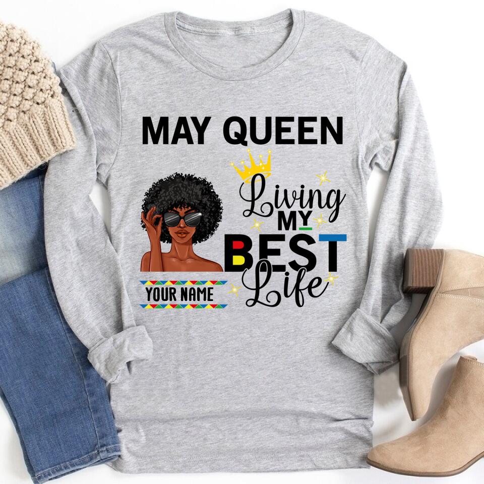 May Birthday Shirt, Custom Birthday Shirt, Queens Born In May, May Birthday Gifts, May Shirts For Woman