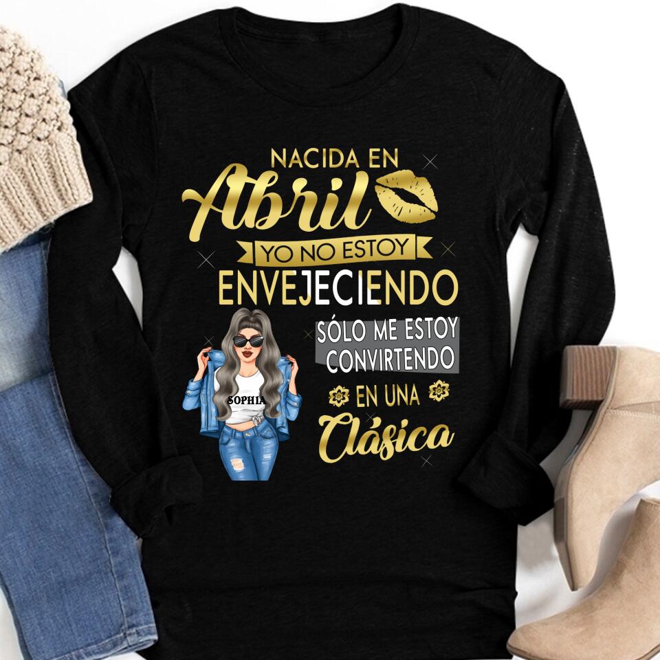 Camisa De Cumpleaños De Abril, Camisa De Cumpleaños Personalizada, Reinas Nacidas En Abril, Regalos De Cumpleaños De Abril, Camisas De Abril Para Mujeres