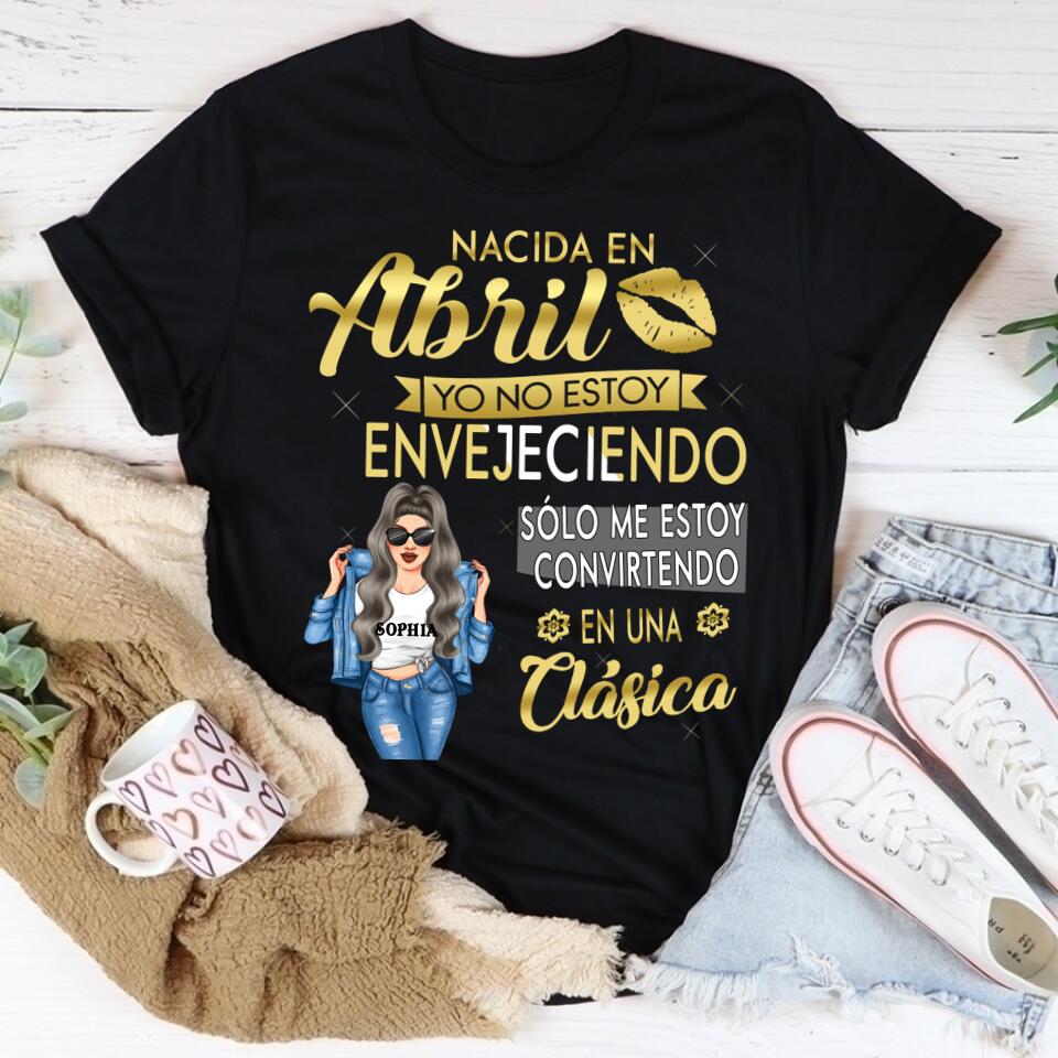 Camisa De Cumpleaños De Abril, Camisa De Cumpleaños Personalizada, Reinas Nacidas En Abril, Regalos De Cumpleaños De Abril, Camisas De Abril Para Mujeres