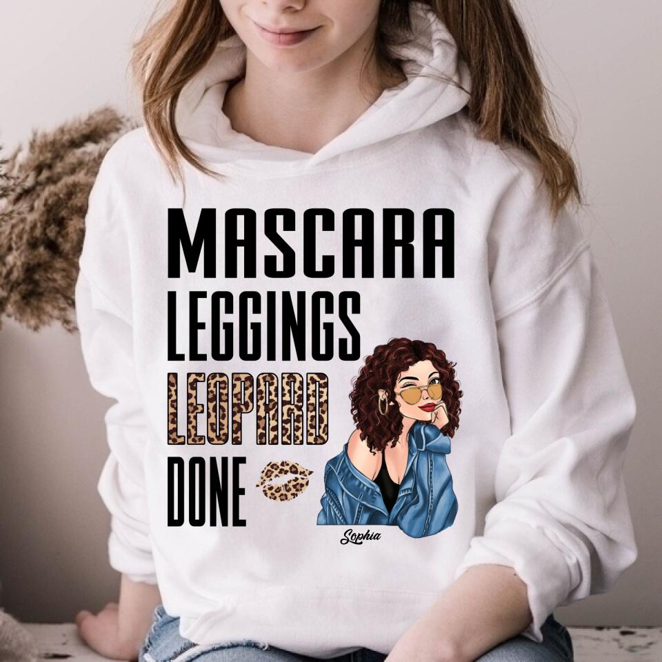 Custom Mothers Day Shirt, Mascara Leggings Leopard Done Mom Shirt, Mother&#39;s Day T Shirt, Mom Life Mother&#39;s Day Tee Shirts, Funny Mothers Day Shirts, Mother Day Gift
