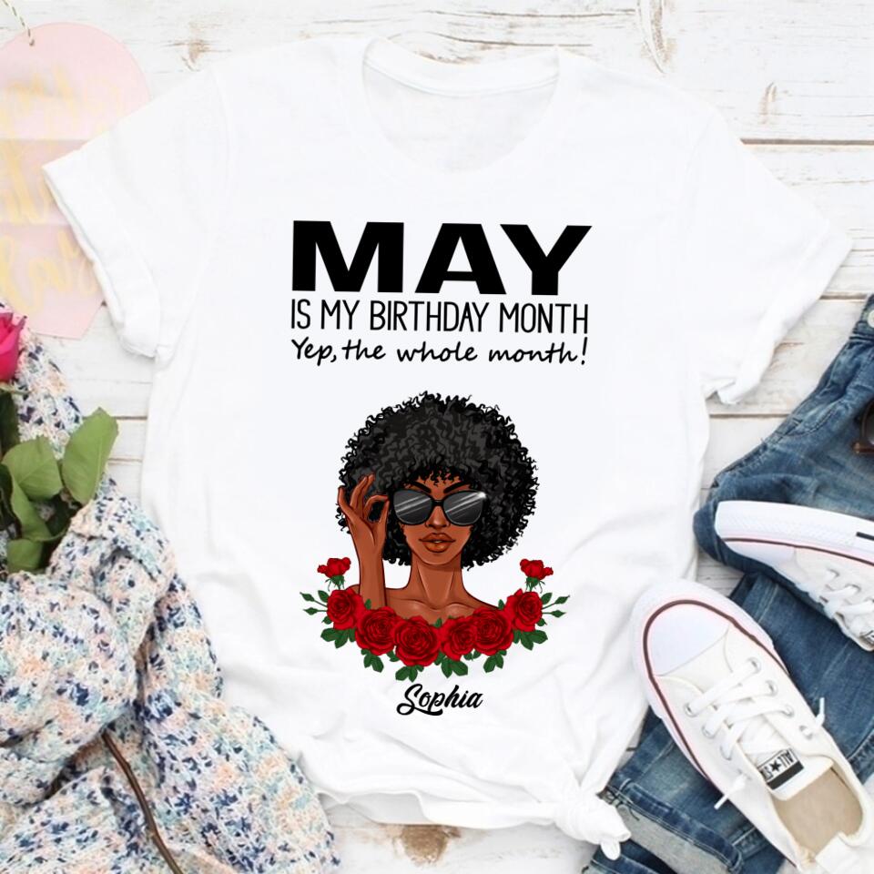 May Birthday Shirt, Custom Birthday Shirt, Queens Born In May, May Birthday Gifts, May Shirts For Woman