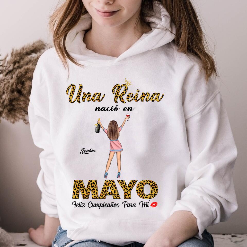 Camisa De Cumpleaños De Mayo, Camisa De Cumpleaños Personalizada, Reinas Nacidas En Mayo, Regalos De Cumpleaños De Mayo, Camisas De Mayo Para Mujeres