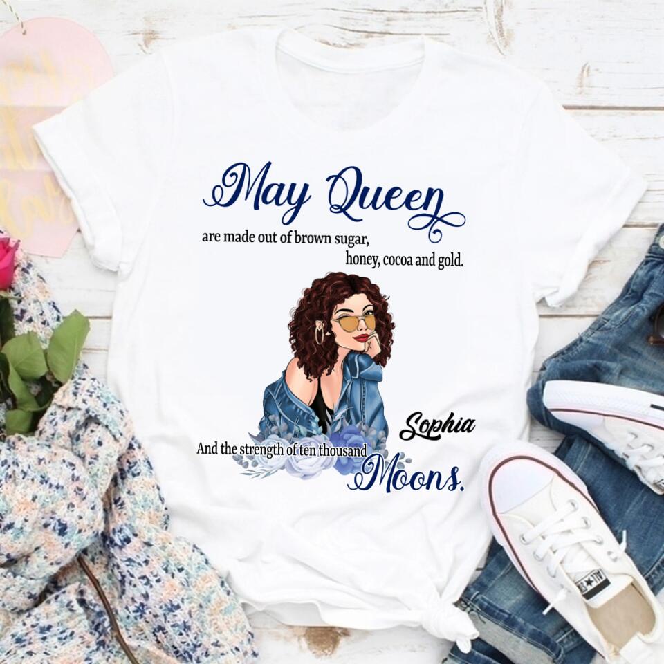 May Birthday Shirt, Custom Birthday Shirt, Queens Born In May, May Birthday Gifts, May Shirts For Woman
