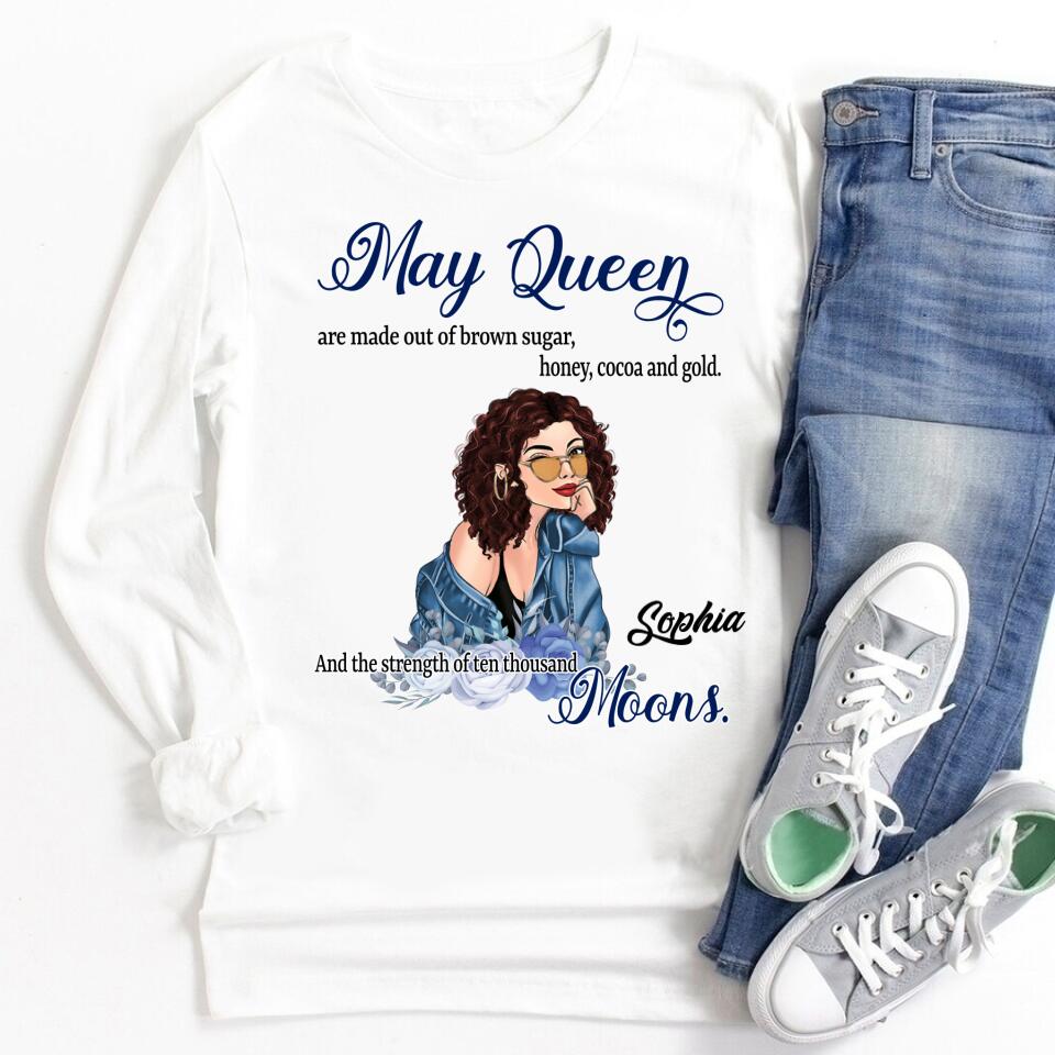 May Birthday Shirt, Custom Birthday Shirt, Queens Born In May, May Birthday Gifts, May Shirts For Woman
