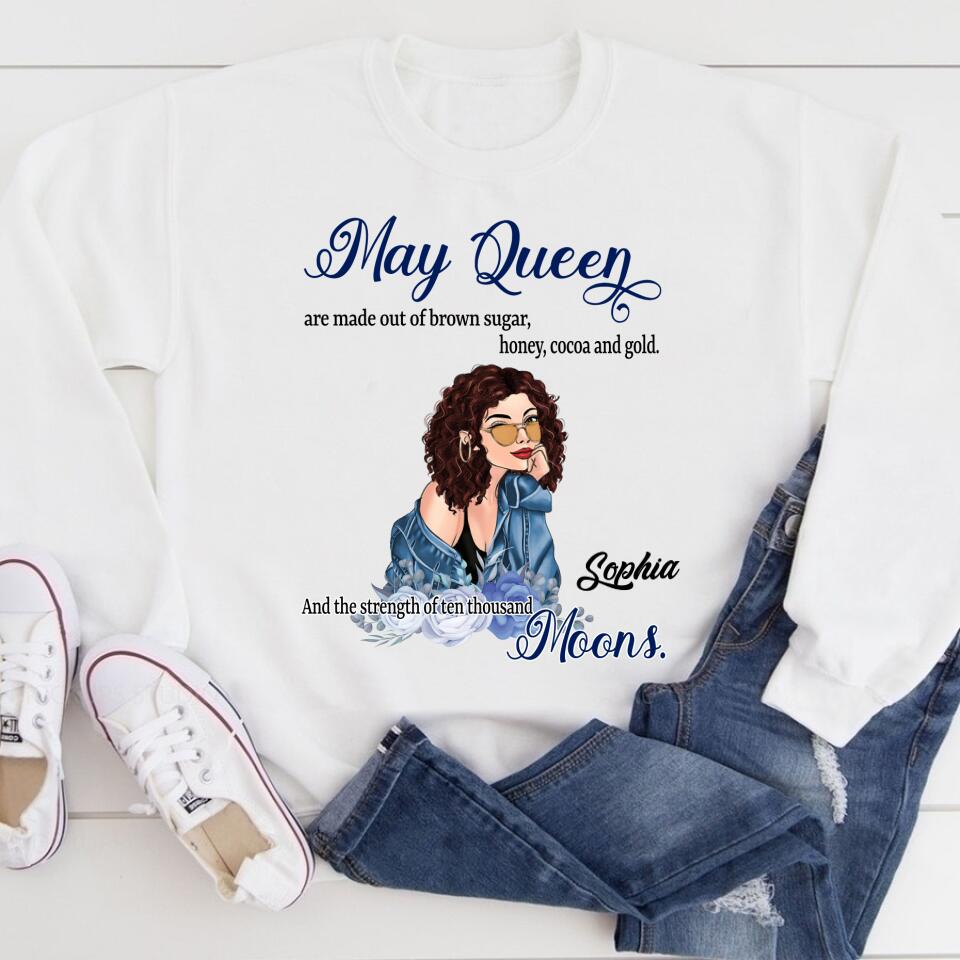 May Birthday Shirt, Custom Birthday Shirt, Queens Born In May, May Birthday Gifts, May Shirts For Woman