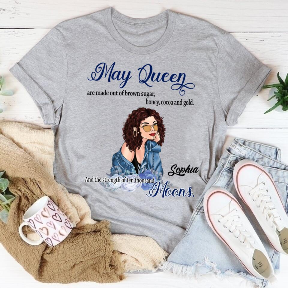 May Birthday Shirt, Custom Birthday Shirt, Queens Born In May, May Birthday Gifts, May Shirts For Woman