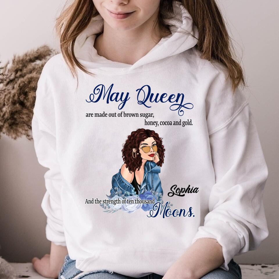 May Birthday Shirt, Custom Birthday Shirt, Queens Born In May, May Birthday Gifts, May Shirts For Woman