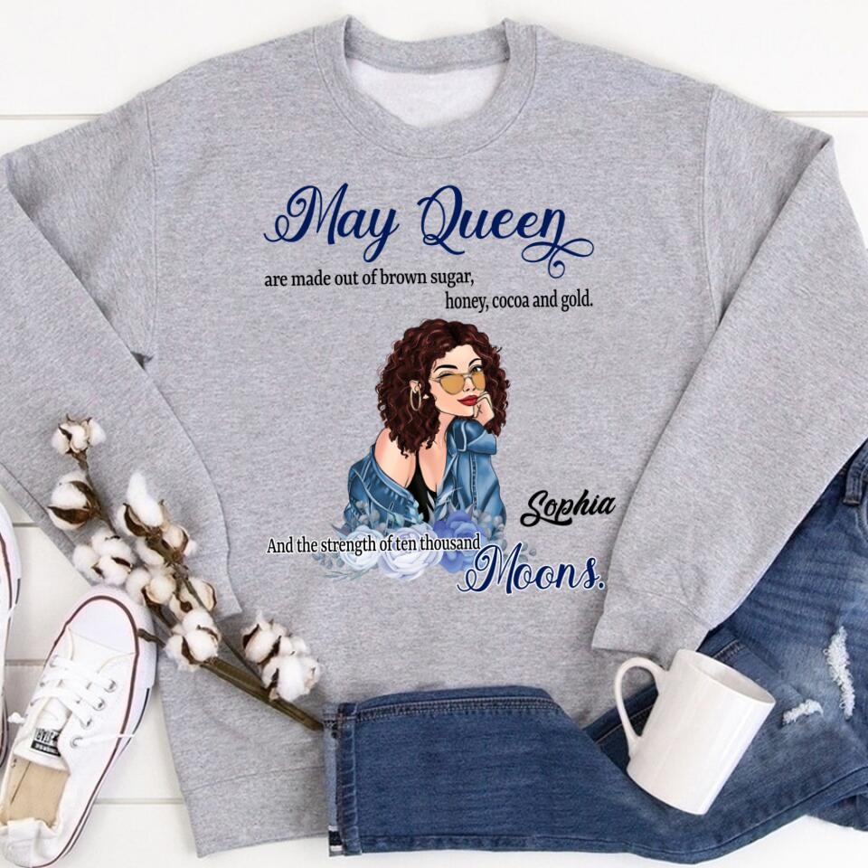 May Birthday Shirt, Custom Birthday Shirt, Queens Born In May, May Birthday Gifts, May Shirts For Woman