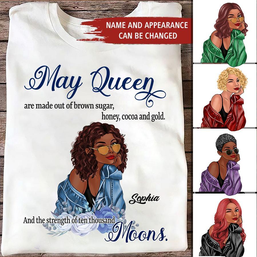 May Birthday Shirt, Custom Birthday Shirt, Queens Born In May, May Birthday Gifts, May Shirts For Woman