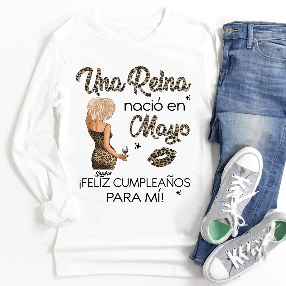 Camisa De Cumpleaños De Mayo, Camisa De Cumpleaños Personalizada, Reinas Nacidas En Mayo, Regalos De Cumpleaños De Mayo, Camisas De Mayo Para Mujeres