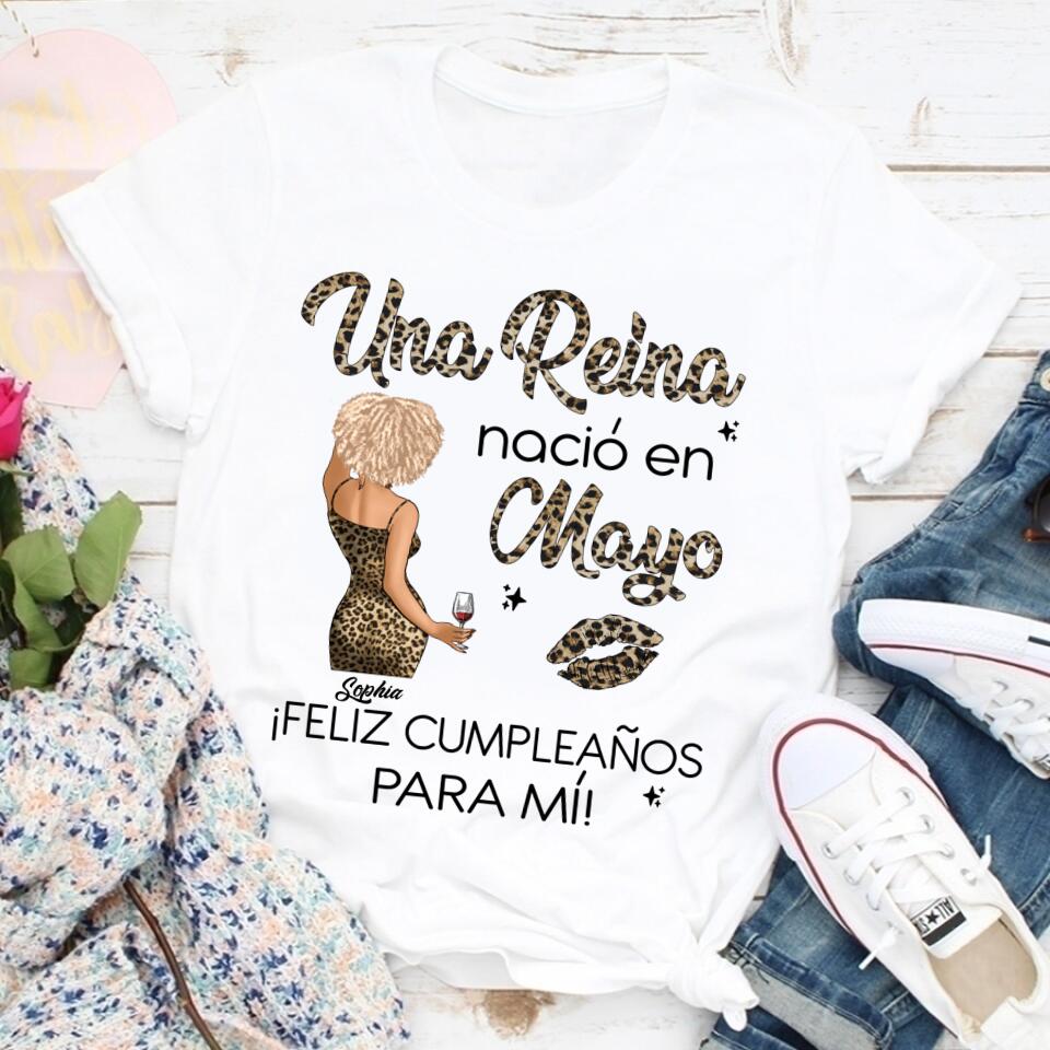 Camisa De Cumpleaños De Mayo, Camisa De Cumpleaños Personalizada, Reinas Nacidas En Mayo, Regalos De Cumpleaños De Mayo, Camisas De Mayo Para Mujeres