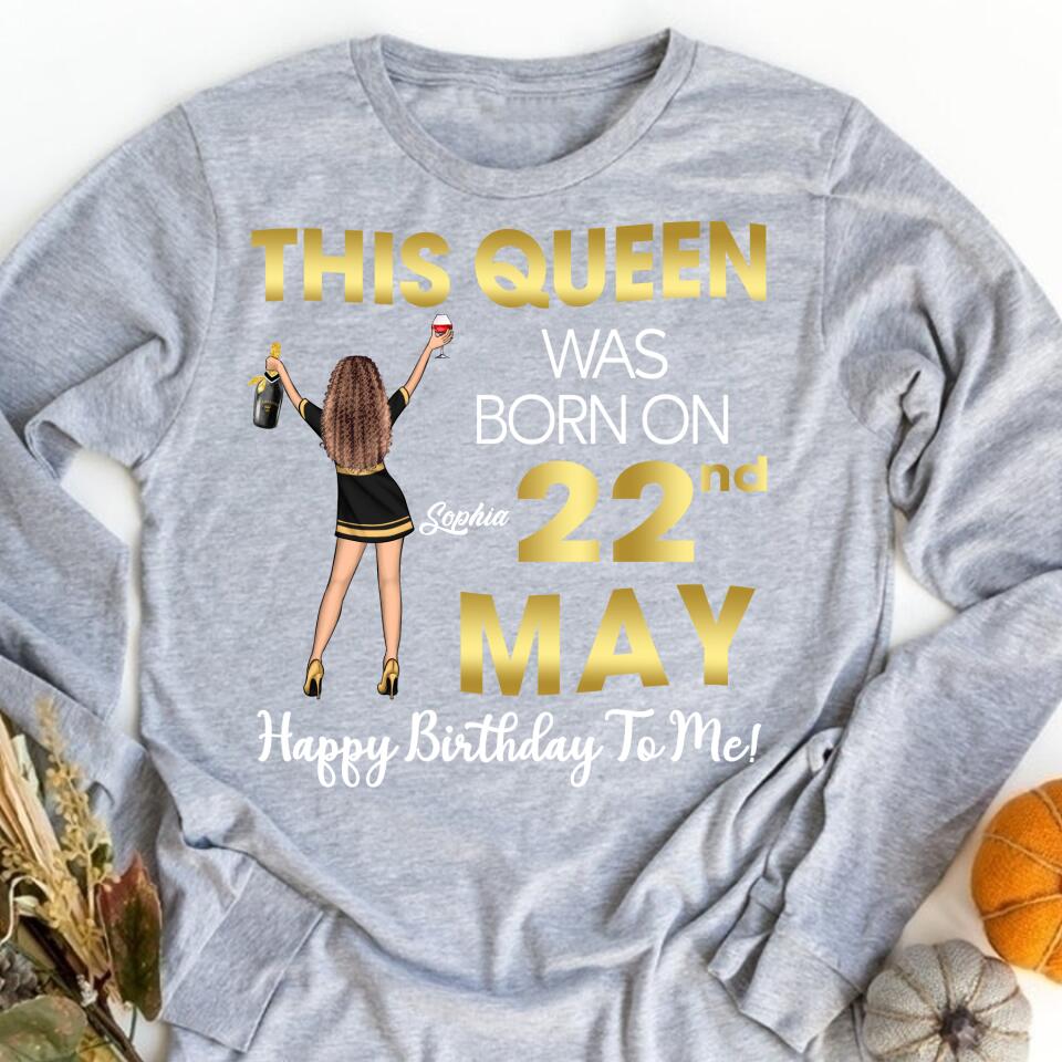 May Birthday Shirt, Custom Birthday Shirt, Queens Born In May, May Birthday Gifts, May Shirts For Woman