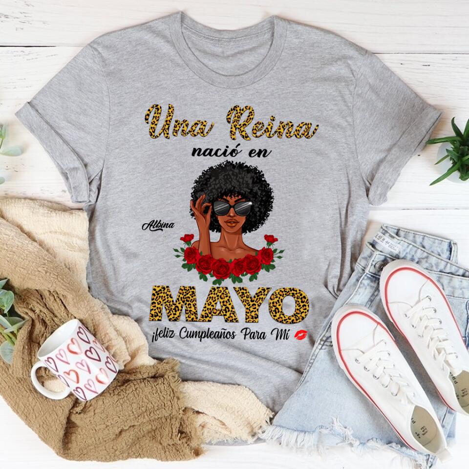 Camisa De Cumpleaños De Mayo, Camisa De Cumpleaños Personalizada, Reinas Nacidas En Mayo, Regalos De Cumpleaños De Mayo, Camisas De Mayo Para Mujeres