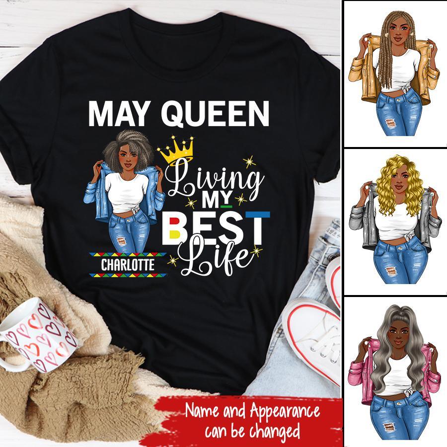 May Birthday Shirt, Custom Birthday Shirt, Queens Born In  May, May Birthday Gifts,  May Birthday Gifts