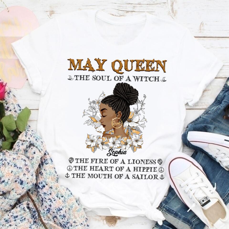 May Birthday Shirt, Custom Birthday Shirt, Queens Born In May, May Birthday Gifts, May Shirts For Woman