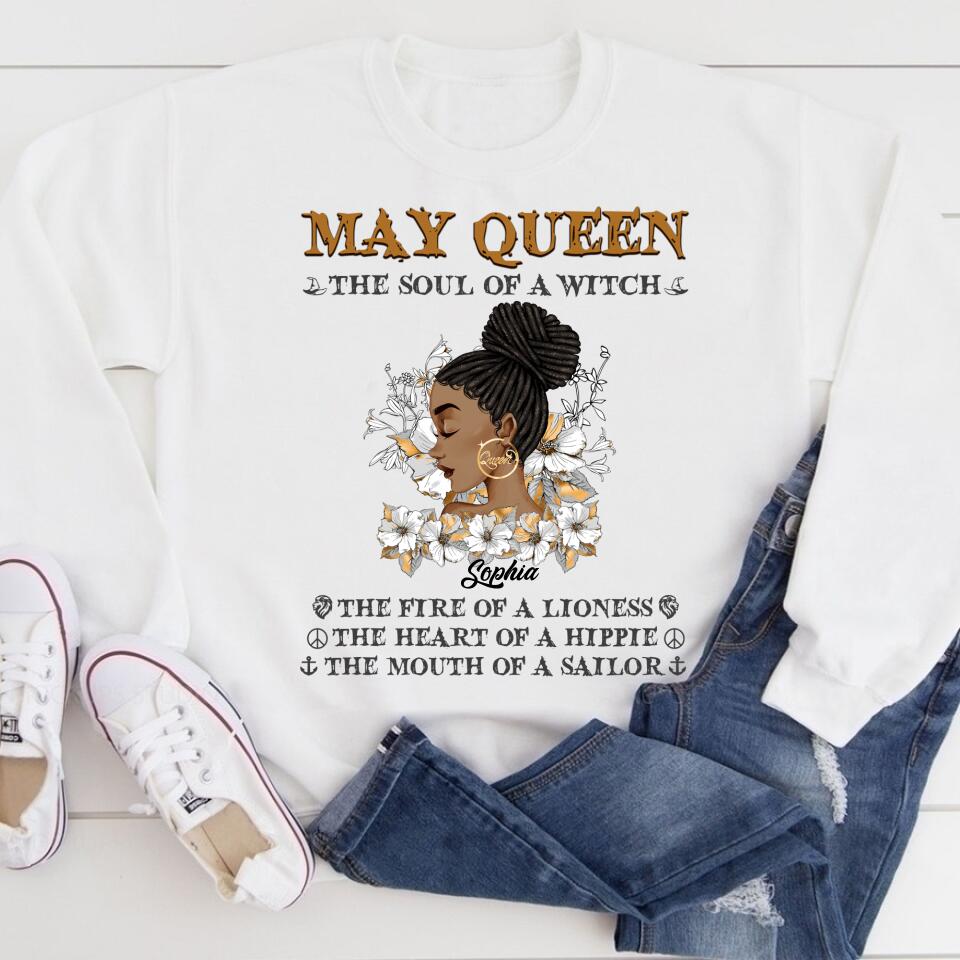 May Birthday Shirt, Custom Birthday Shirt, Queens Born In May, May Birthday Gifts, May Shirts For Woman