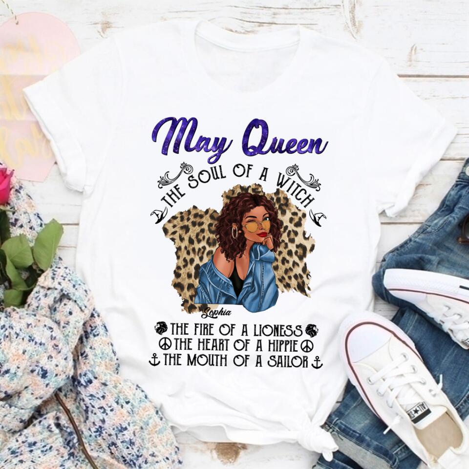 May Birthday Shirt, Custom Birthday Shirt, Queens Born In May, May Birthday Gifts, May Shirts For Woman