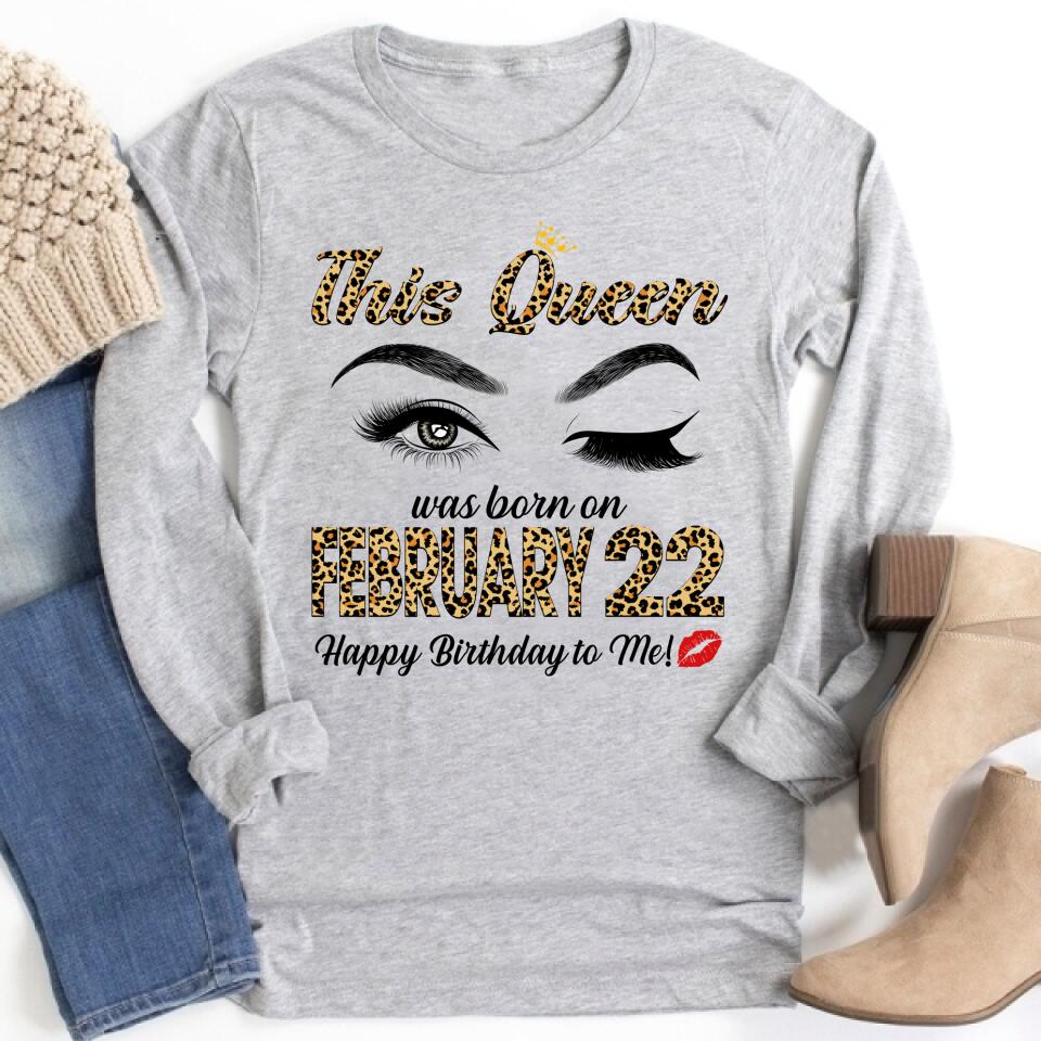 Custom February Birthday Shirt For Woman, Queens Are Born In February Gifts, Melanin Afro Woman Shirt, Black Girl Tee, Afro Queen Gift