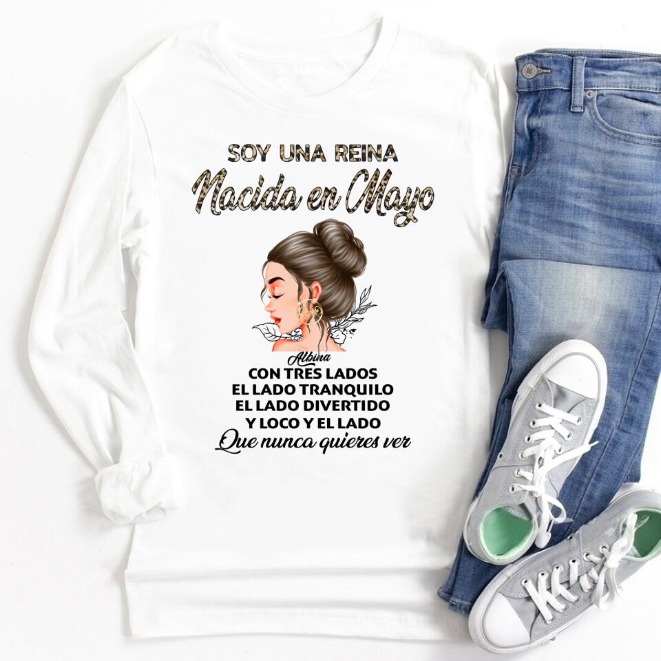 Camisa De Cumpleaños De Mayo, Camisa De Cumpleaños Personalizada, Reinas Nacidas En Mayo, Regalos De Cumpleaños De Mayo, Camisas De Mayo Para Mujeres
