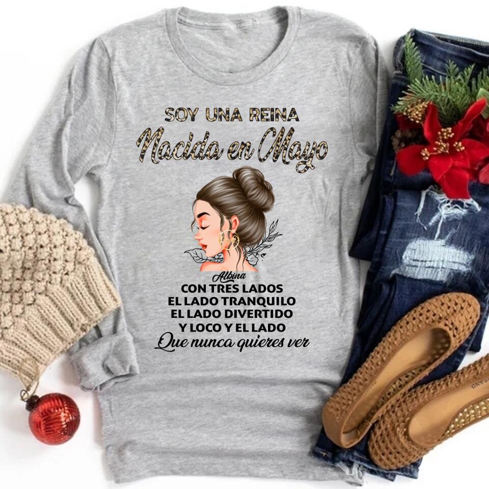 Camisa De Cumpleaños De Mayo, Camisa De Cumpleaños Personalizada, Reinas Nacidas En Mayo, Regalos De Cumpleaños De Mayo, Camisas De Mayo Para Mujeres