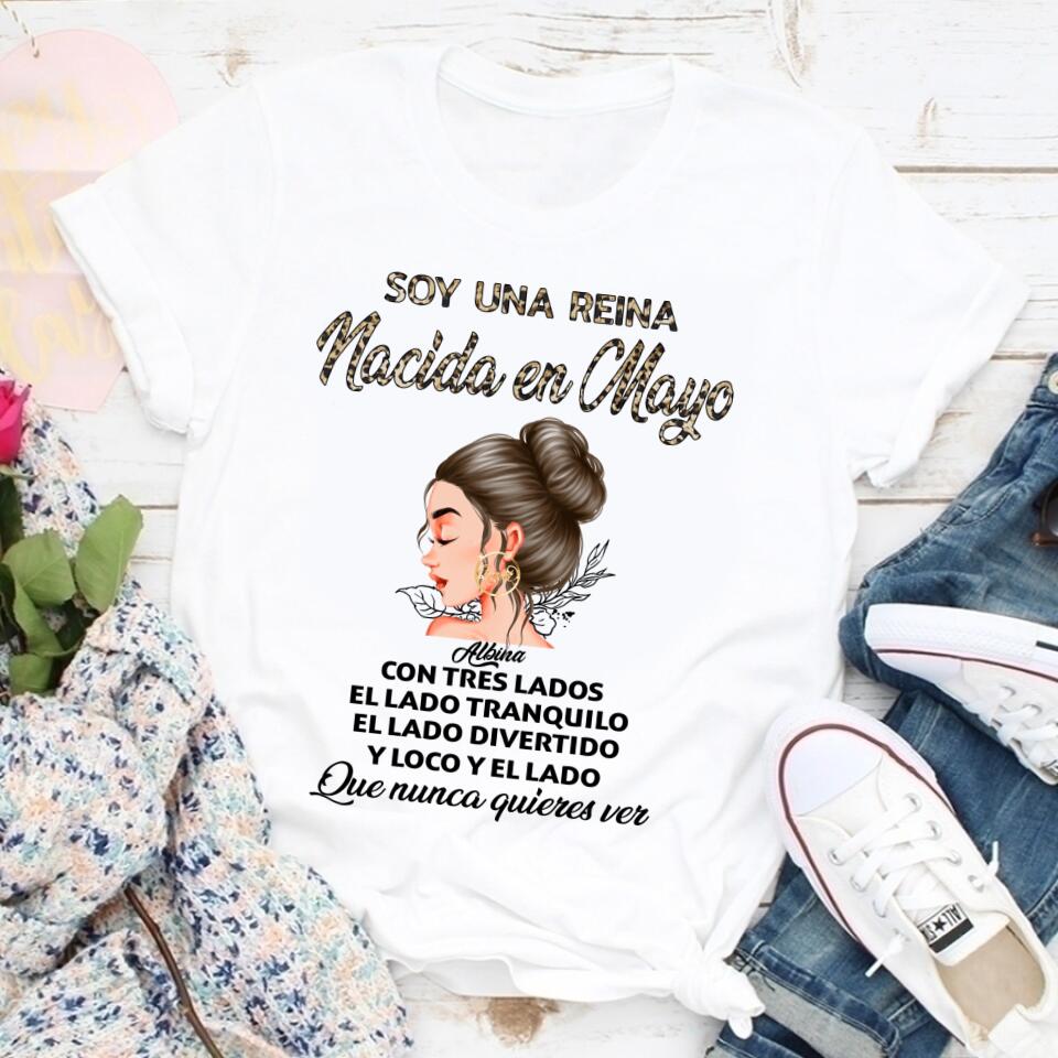Camisa De Cumpleaños De Mayo, Camisa De Cumpleaños Personalizada, Reinas Nacidas En Mayo, Regalos De Cumpleaños De Mayo, Camisas De Mayo Para Mujeres