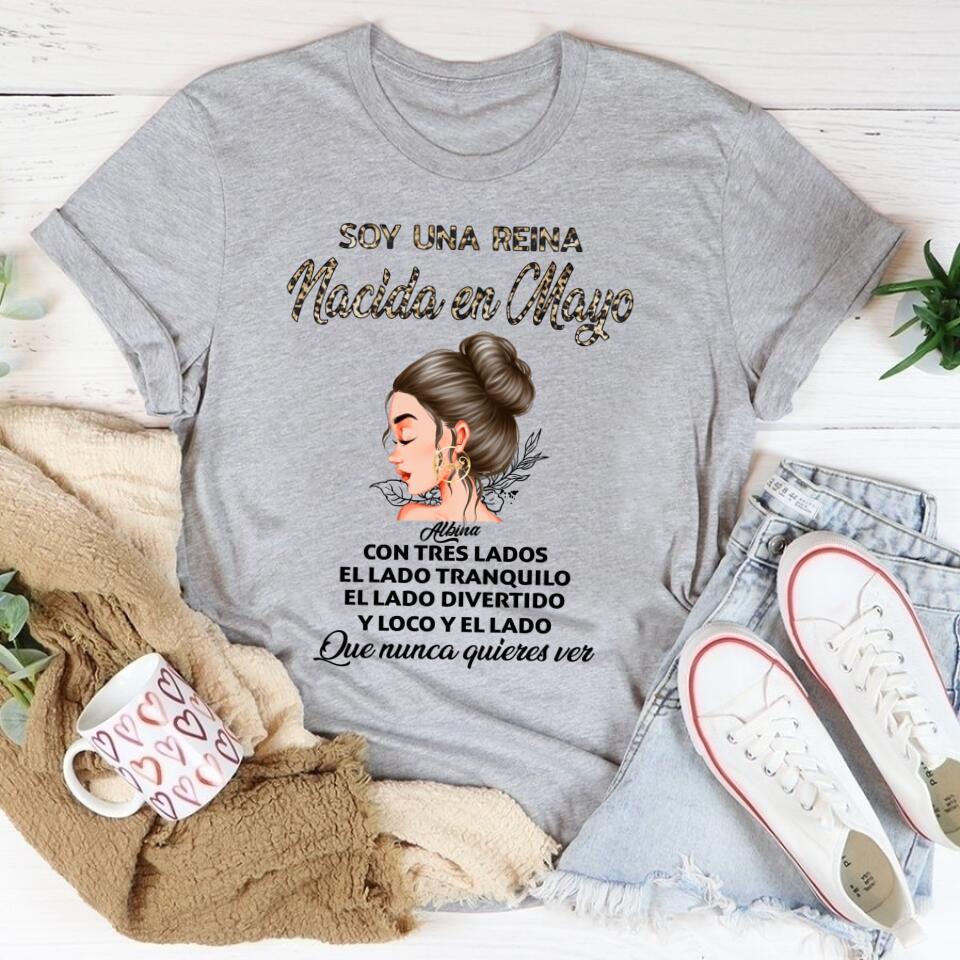 Camisa De Cumpleaños De Mayo, Camisa De Cumpleaños Personalizada, Reinas Nacidas En Mayo, Regalos De Cumpleaños De Mayo, Camisas De Mayo Para Mujeres