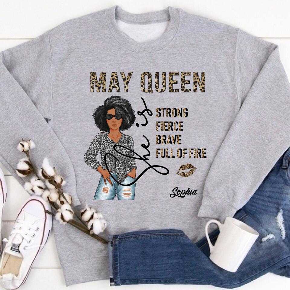 May Birthday Shirt, Custom Birthday Shirt, Queens Born In May, May Birthday Gifts, May Shirts For Woman