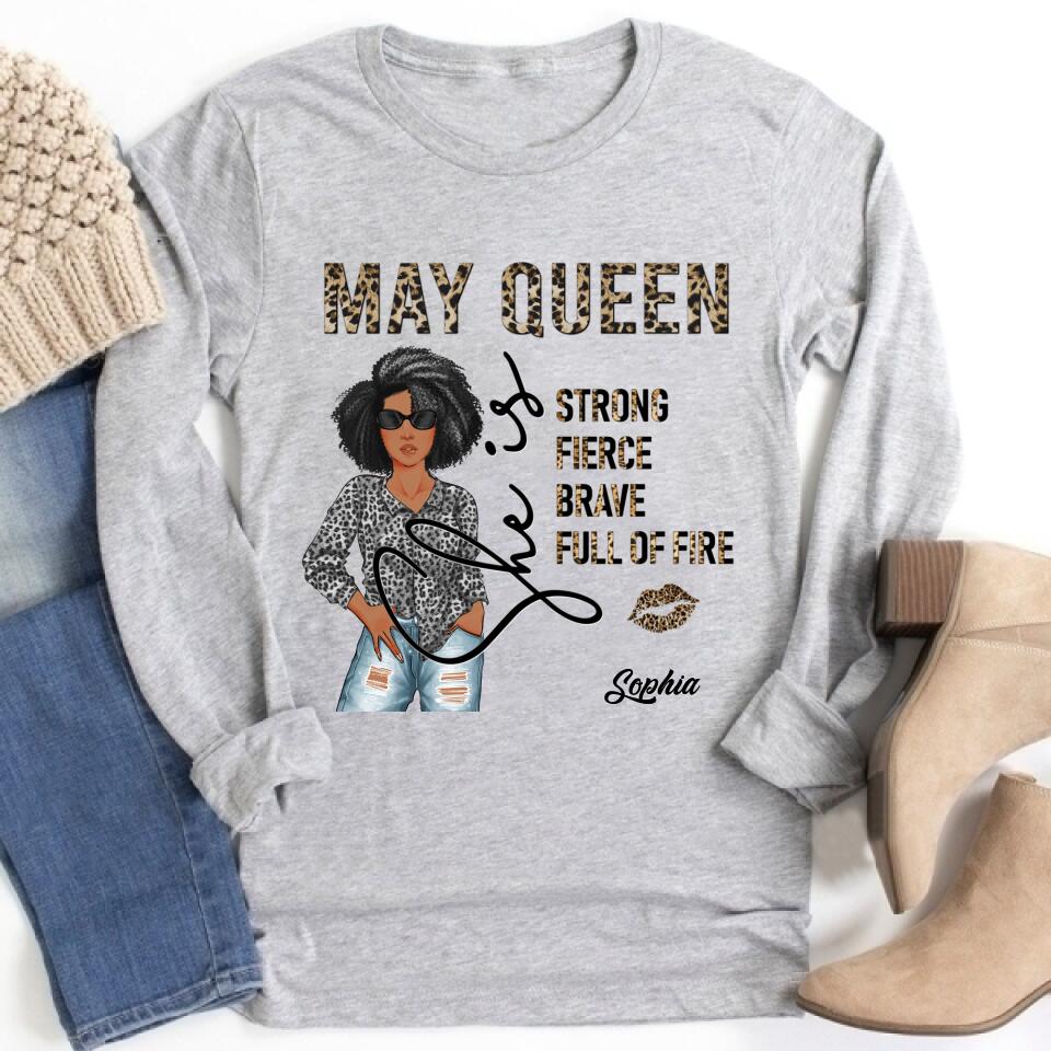 May Birthday Shirt, Custom Birthday Shirt, Queens Born In May, May Birthday Gifts, May Shirts For Woman