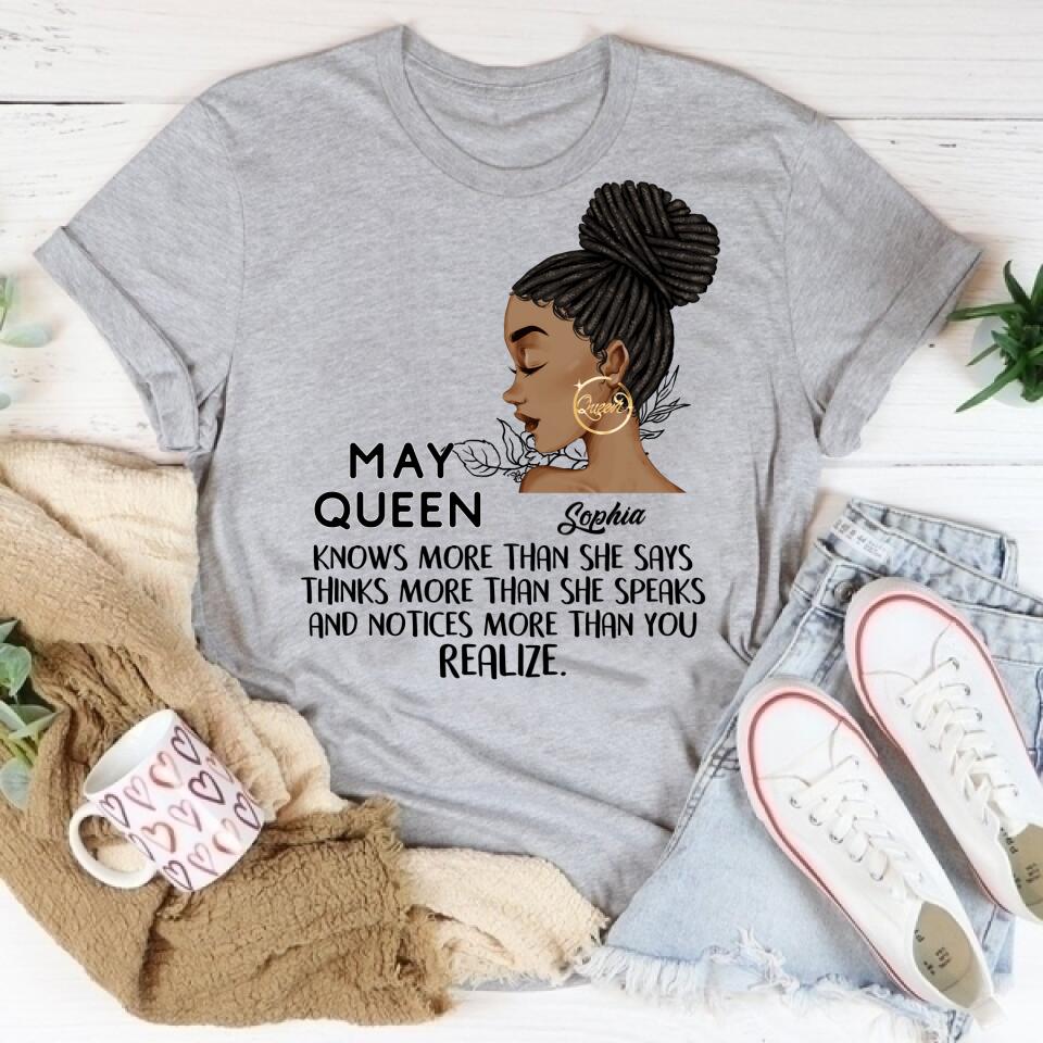 May Birthday Shirt, Custom Birthday Shirt, Queens Born In May, May Birthday Gifts, May Shirts For Woman