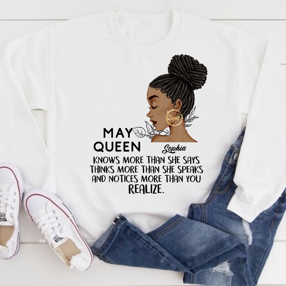 May Birthday Shirt, Custom Birthday Shirt, Queens Born In May, May Birthday Gifts, May Shirts For Woman