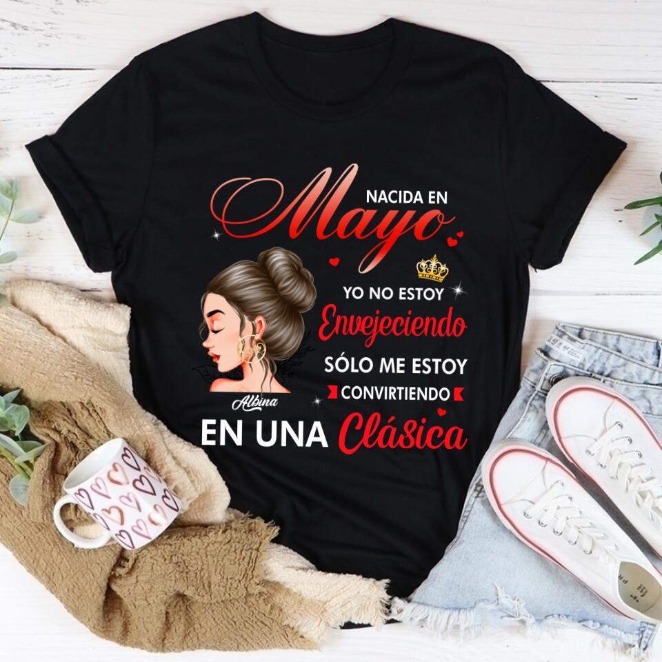 Camisa De Cumpleaños De Mayo, Camisa De Cumpleaños Personalizada, Reinas Nacidas En Mayo, Regalos De Cumpleaños De Mayo, Camisas De Mayo Para Mujeres