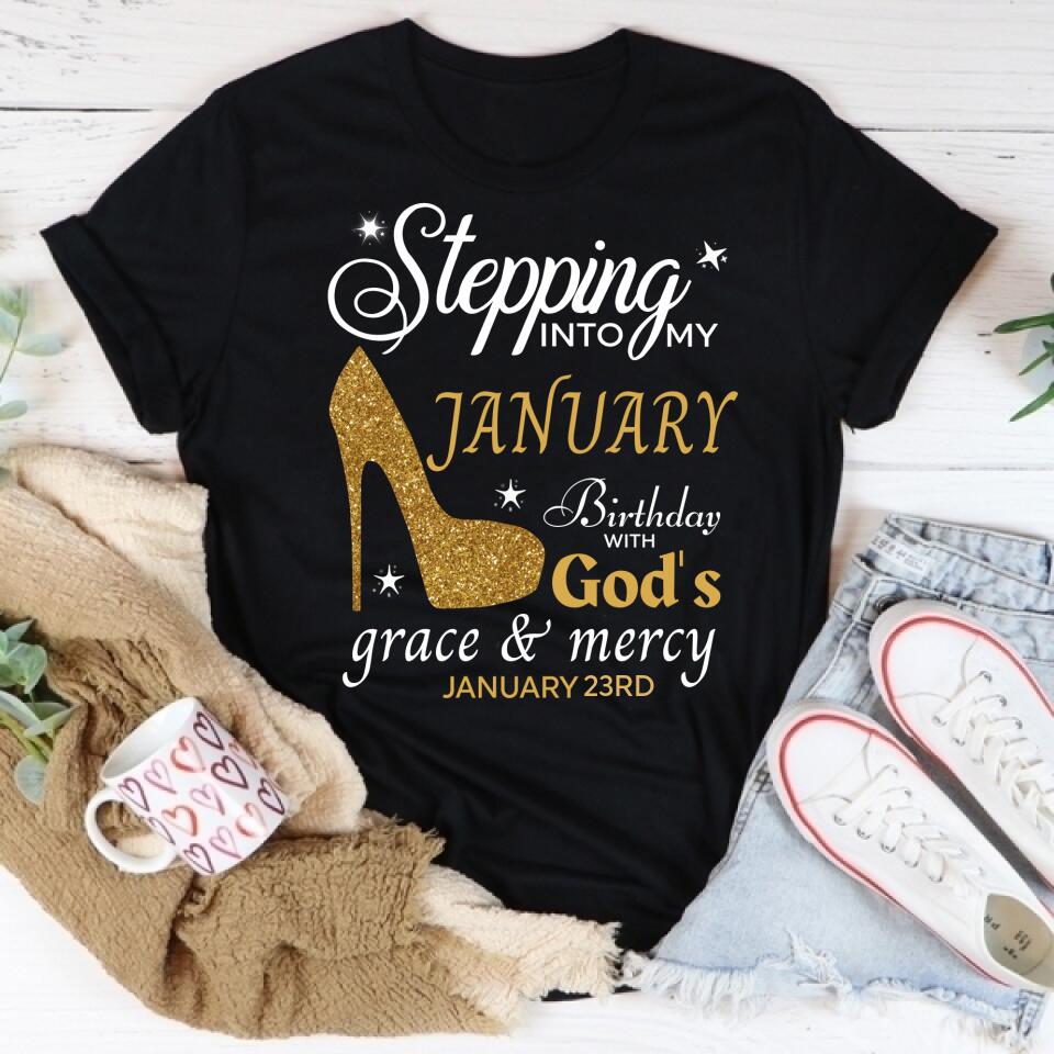 Custom January Birthday Shirt For Woman, Queens Are Born In January Gifts, Melanin Afro Woman Shirt, Black Girl Tee, Afro Queen Gift