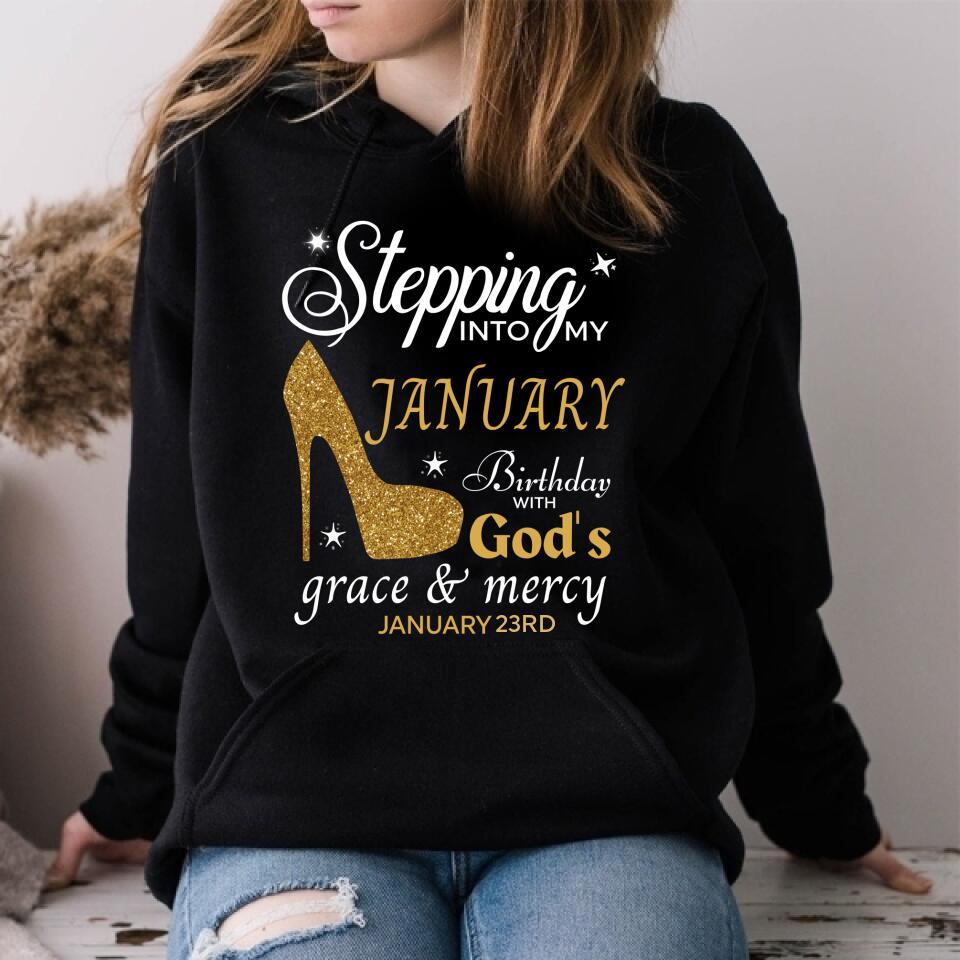 Custom January Birthday Shirt For Woman, Queens Are Born In January Gifts, Melanin Afro Woman Shirt, Black Girl Tee, Afro Queen Gift