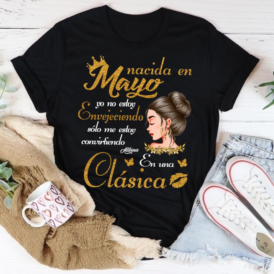 Camisa De Cumpleaños De Mayo, Camisa De Cumpleaños Personalizada, Reinas Nacidas En Mayo, Regalos De Cumpleaños De Mayo, Camisas De Mayo Para Mujeres