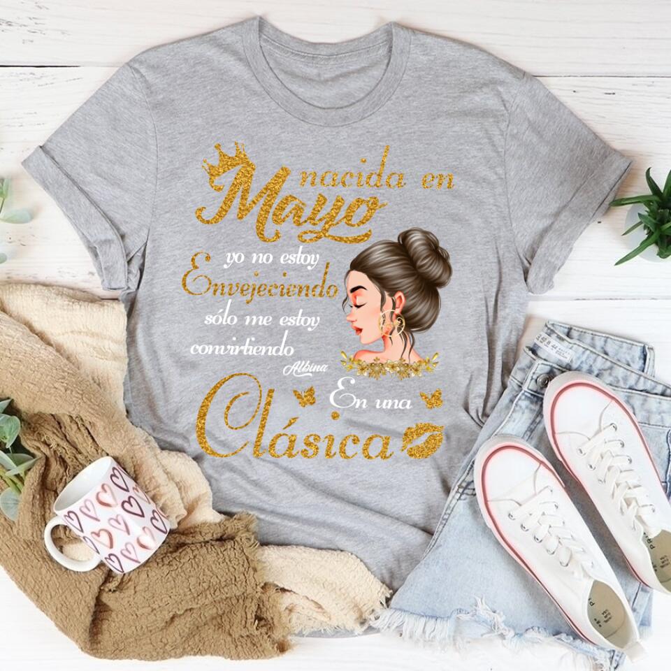 Camisa De Cumpleaños De Mayo, Camisa De Cumpleaños Personalizada, Reinas Nacidas En Mayo, Regalos De Cumpleaños De Mayo, Camisas De Mayo Para Mujeres