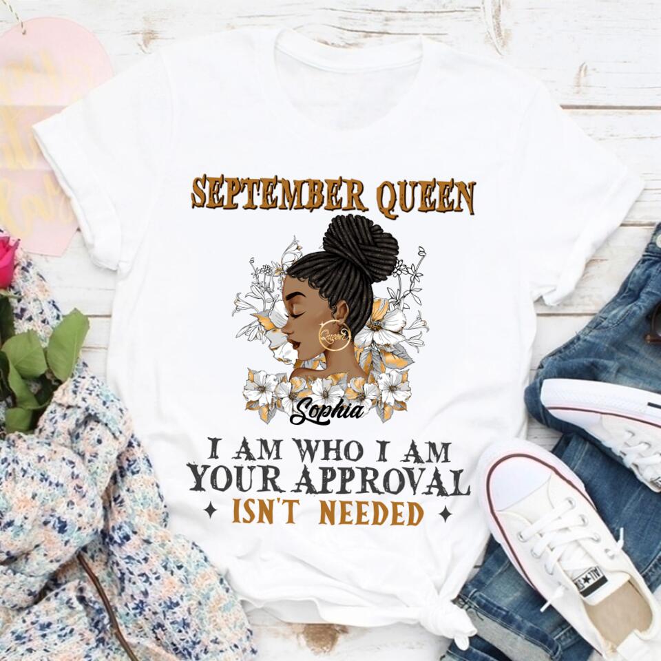 September Birthday Shirt, Custom Birthday Shirt, Queens are Born In September, September Birthday Shirts For Woman, September Birthday Gifts