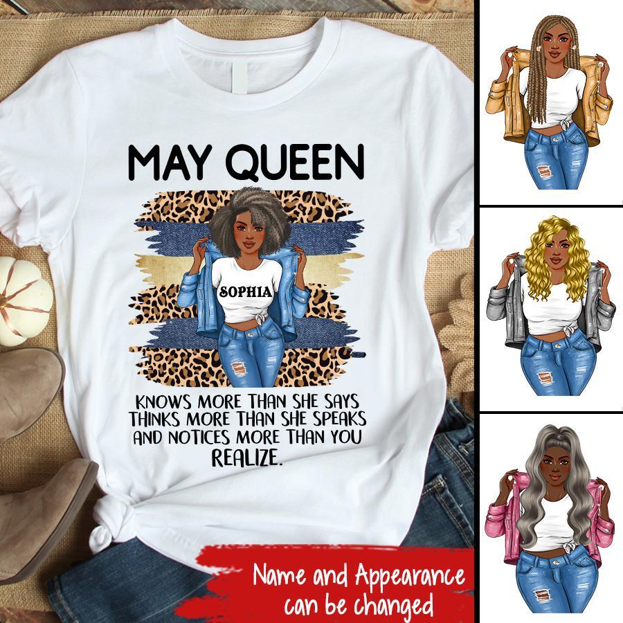 May Birthday Shirt, Custom Birthday Shirt, Queens Born In May, May Birthday Gifts, May Shirts For Woman