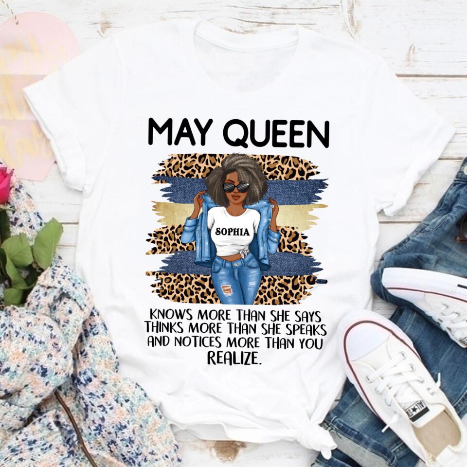 May Birthday Shirt, Custom Birthday Shirt, Queens Born In May, May Birthday Gifts, May Shirts For Woman