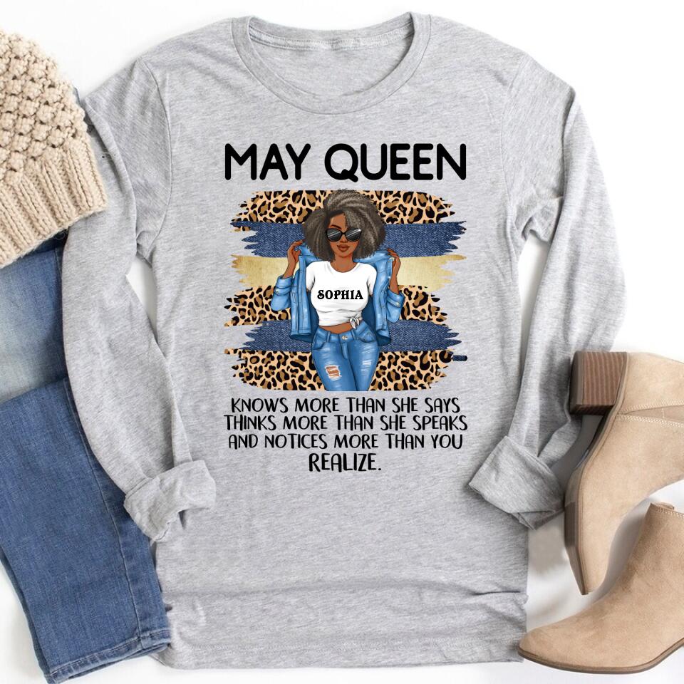 May Birthday Shirt, Custom Birthday Shirt, Queens Born In May, May Birthday Gifts, May Shirts For Woman