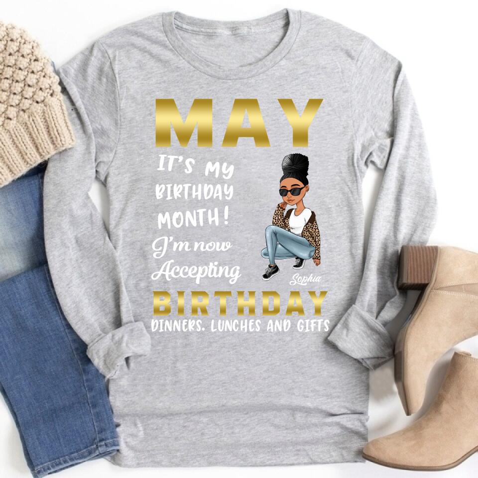 May Birthday Shirt, Custom Birthday Shirt, Queens Born In  May, May Birthday Gifts,  May Birthday Gifts