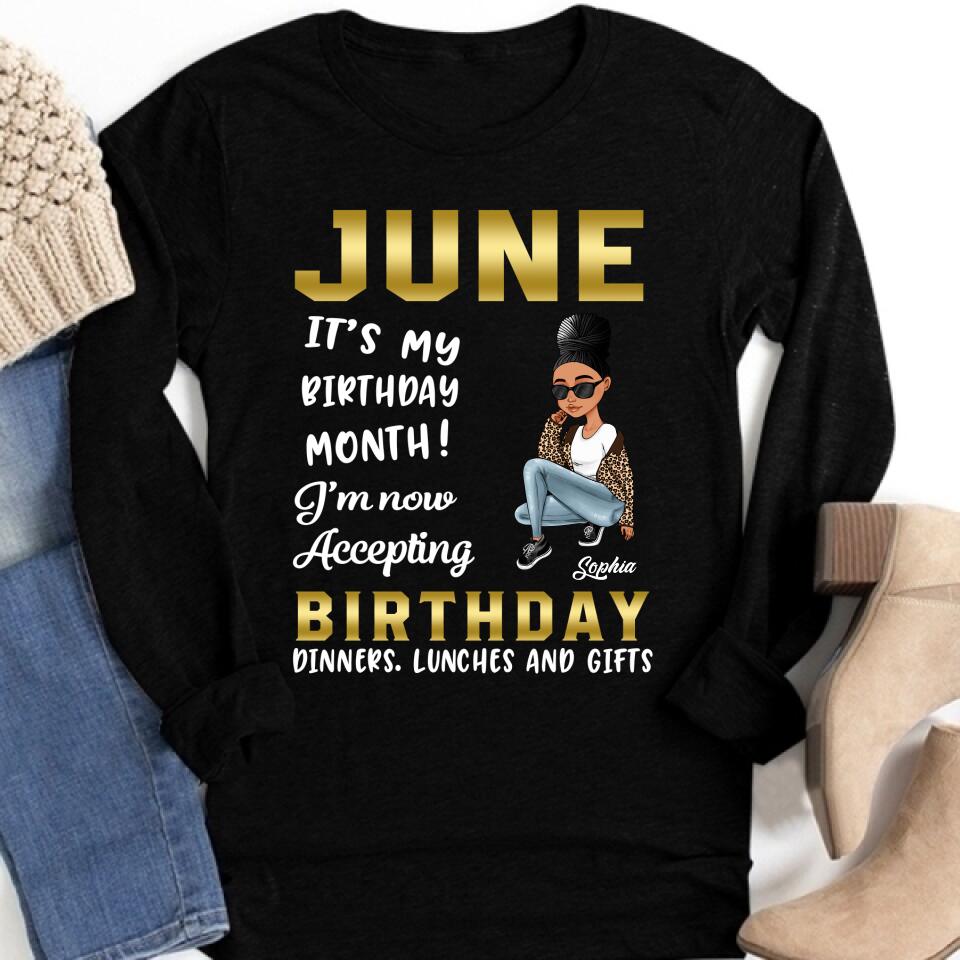 June Birthday Shirt, Custom Birthday Shirt, Queens Born In June, June Birthday Gifts, June Birthday Gifts