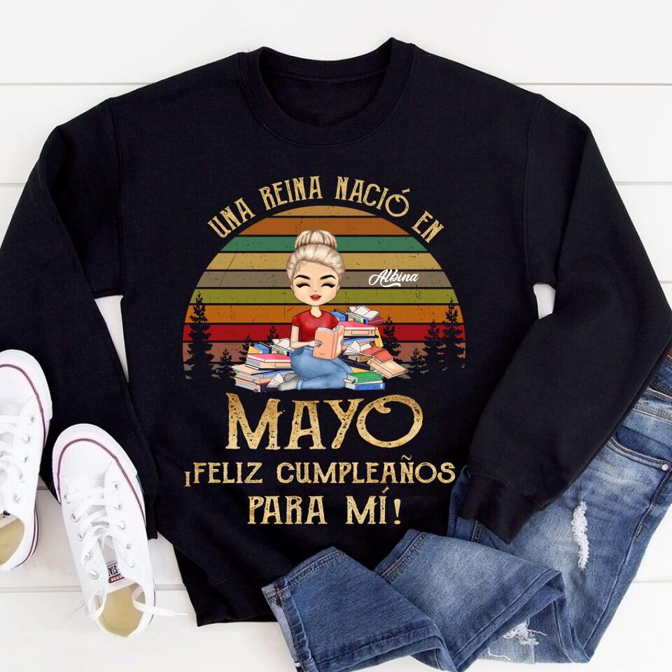 Camisa De Cumpleaños De Mayo, Camisa De Cumpleaños Personalizada, Reinas Nacidas En Mayo, Regalos De Cumpleaños De Mayo, Camisas De Mayo Para Mujeres