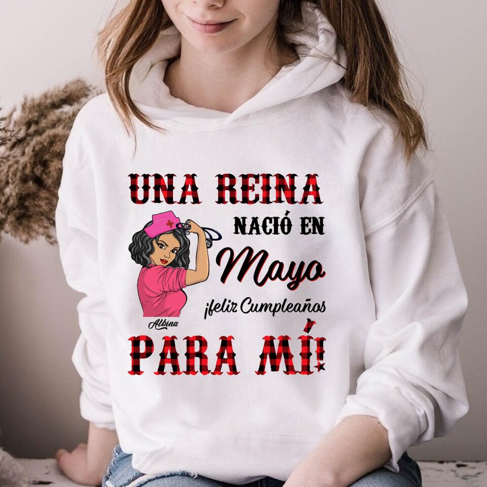 Camisa De Cumpleaños De Mayo, Camisa De Cumpleaños Personalizada, Reinas Nacidas En Mayo, Regalos De Cumpleaños De Mayo, Camisas De Mayo Para Mujeres
