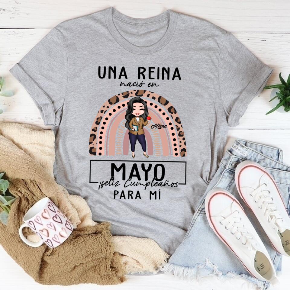 Camisa De Cumpleaños De Mayo, Camisa De Cumpleaños Personalizada, Reinas Nacidas En Mayo, Regalos De Cumpleaños De Mayo, Camisas De Mayo Para Mujeres