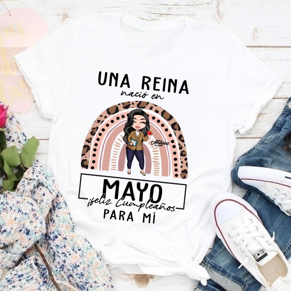 Camisa De Cumpleaños De Mayo, Camisa De Cumpleaños Personalizada, Reinas Nacidas En Mayo, Regalos De Cumpleaños De Mayo, Camisas De Mayo Para Mujeres