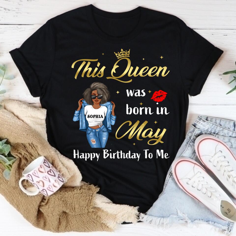 May Birthday Shirt, Custom Birthday Shirt, Queens Born In  May, May Birthday Gifts,  May Birthday Gifts