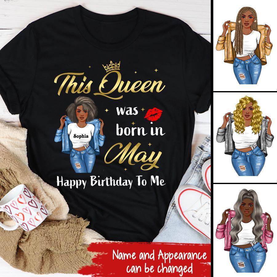 May Birthday Shirt, Custom Birthday Shirt, Queens Born In  May, May Birthday Gifts,  May Birthday Gifts