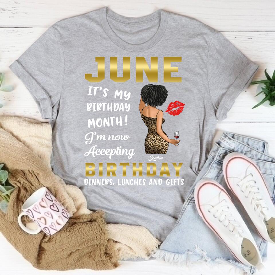 June Birthday Shirt, Custom Birthday Shirt, Queens Born In June, June Birthday Shirts For Woman, June Birthday Gifts