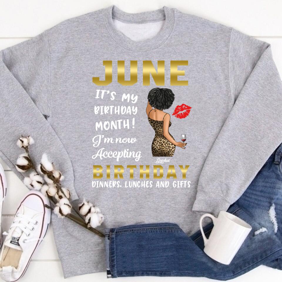 June Birthday Shirt, Custom Birthday Shirt, Queens Born In June, June Birthday Shirts For Woman, June Birthday Gifts